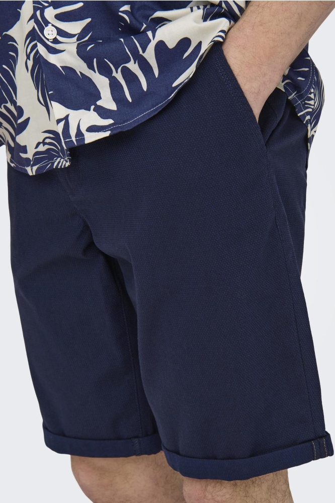 ONSPETER DOBBY 0058 SHORTS NOOS 22028336 Dark Navy Detail MEDIVEAL BLUE